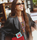 THE BÁILAME LONG NECKLACE - RED