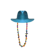 Light Blue Colorful Bird Hat