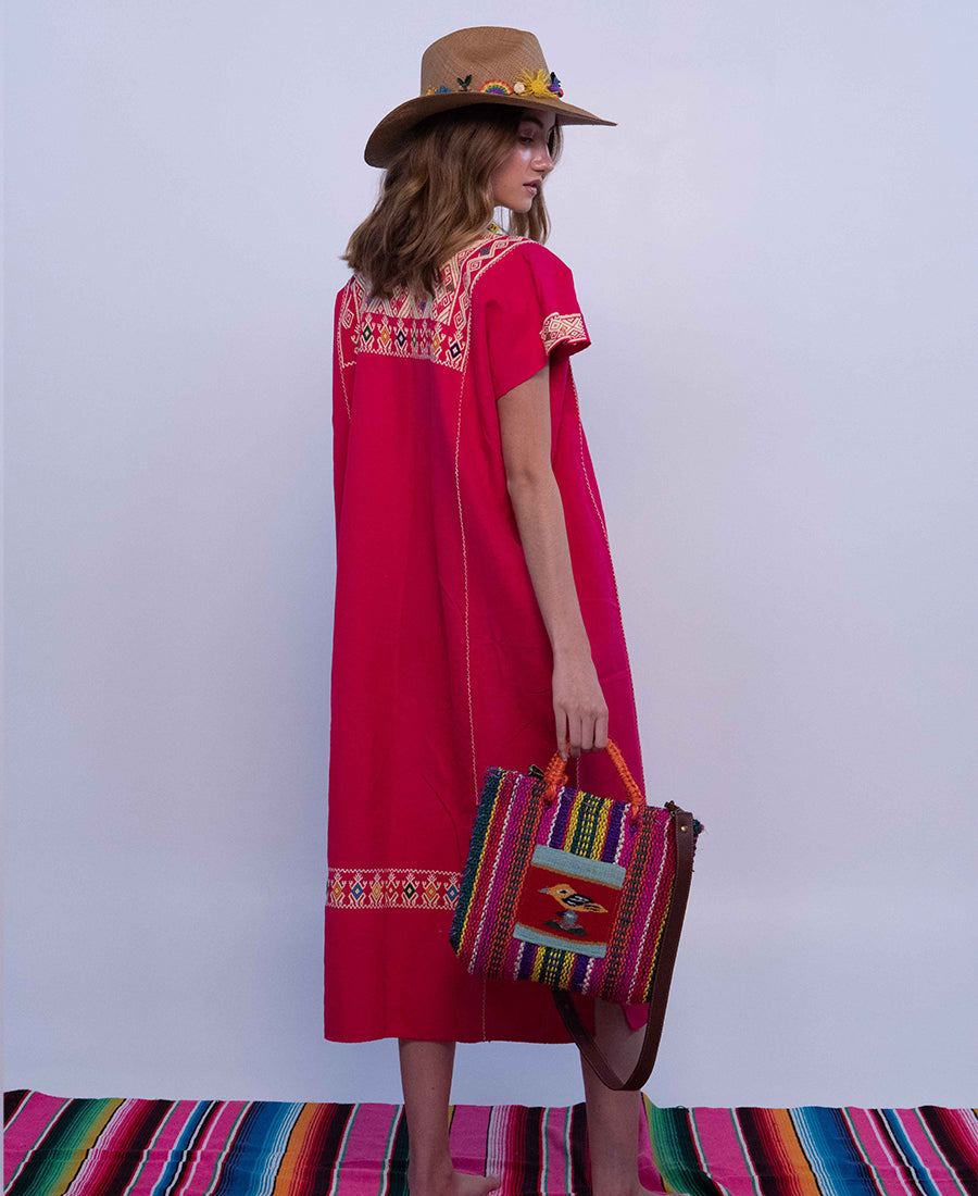 huipil dress Hot Pink Huipil – Pájara Pinta