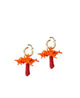 Orange Palma Hoops Earrings (Pre Order)