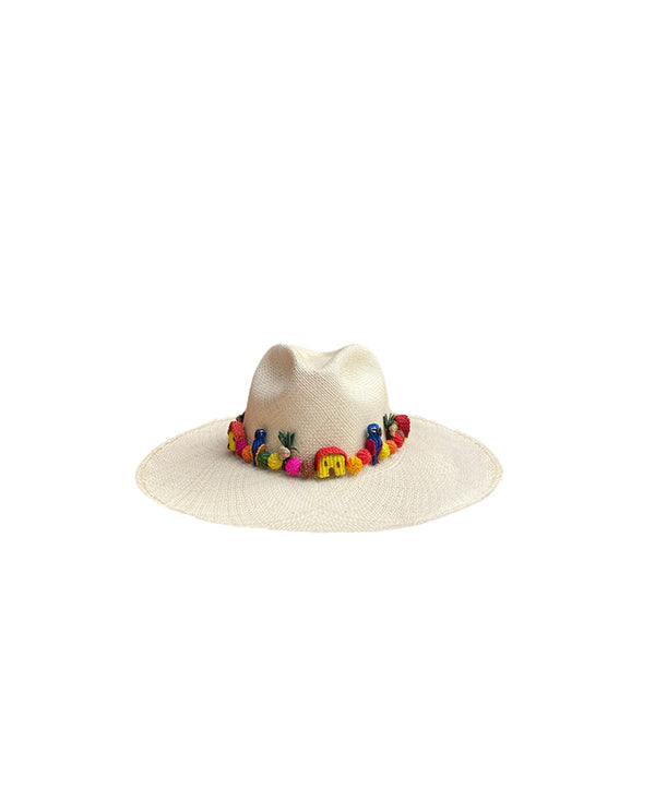 Kids Natural White Mini Pajarito Hat (Pre-Order)